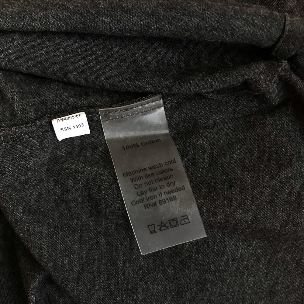 ATM Charcoal Gray Short Collar Polo Henley Large - Picture 8 of 9